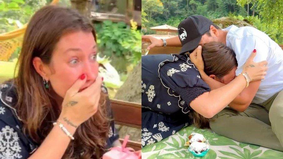 Gabriela Pugliesi se emociona ao descobrir sexo do filho com Tulio Dek