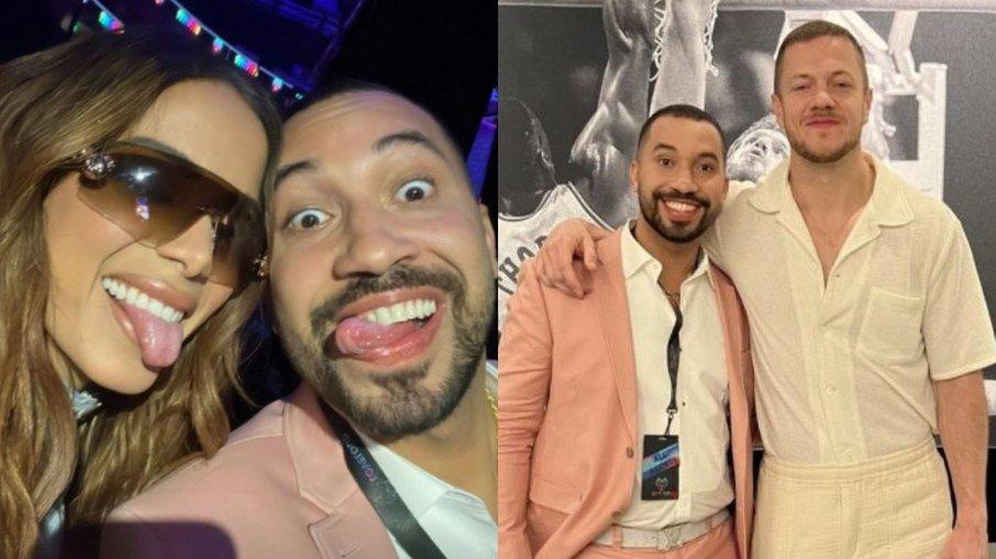 Gil do Vigor encontra Anitta e vocalista do Imagine Dragons nos EUA