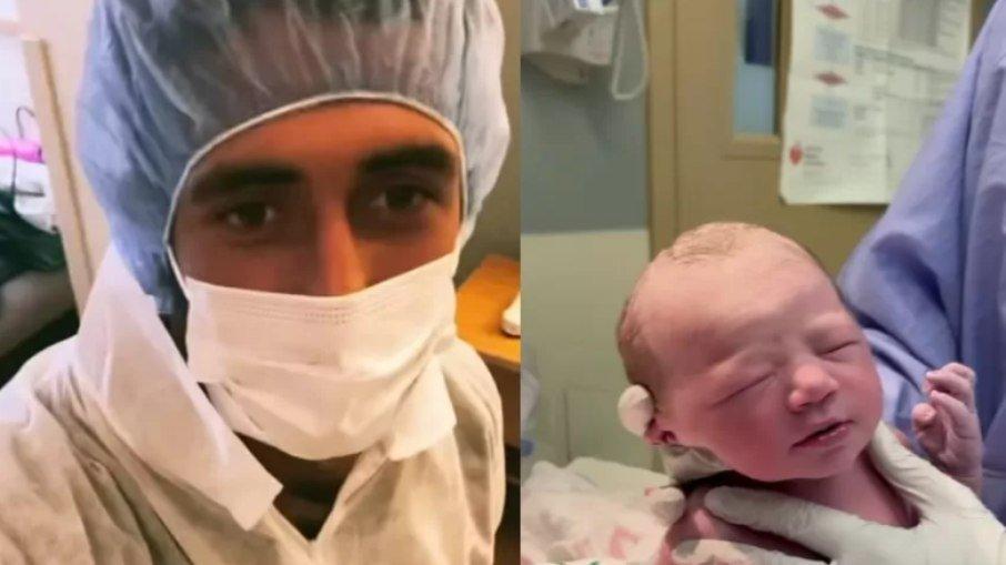 Nasce filha do ex-BBB Lucas Chumbo: 'Tão linda'