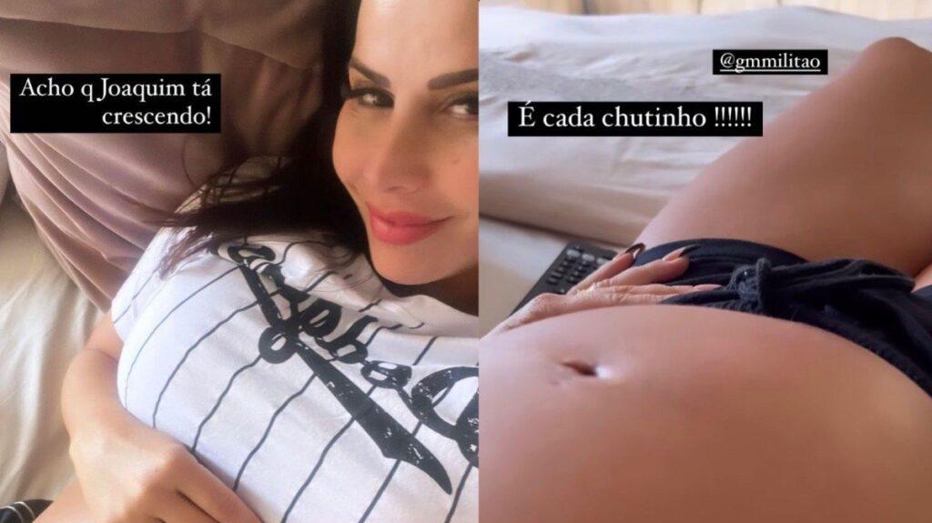 Viviane Araújo mostra bebê se mexendo na barriga: ‘Crescendo’