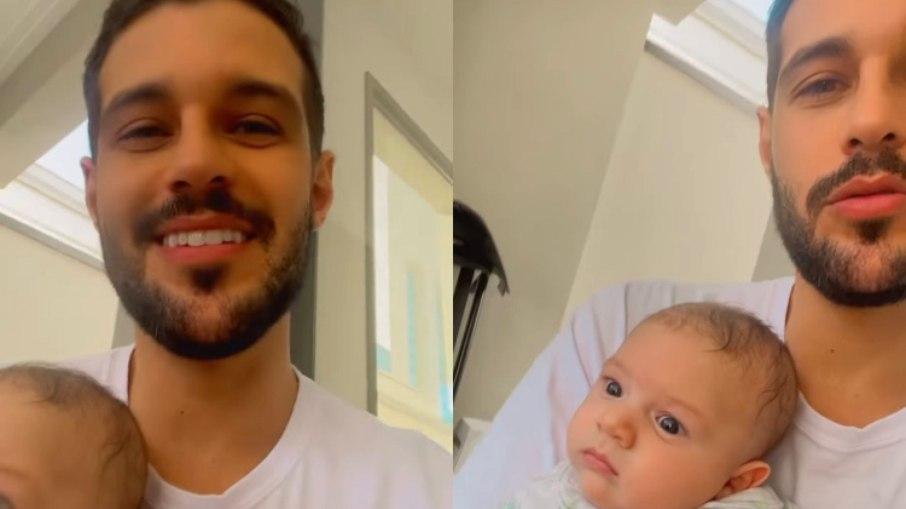 Após acidente, Rodrigo Mussi se encontra com sobrinho pela 1ª vez