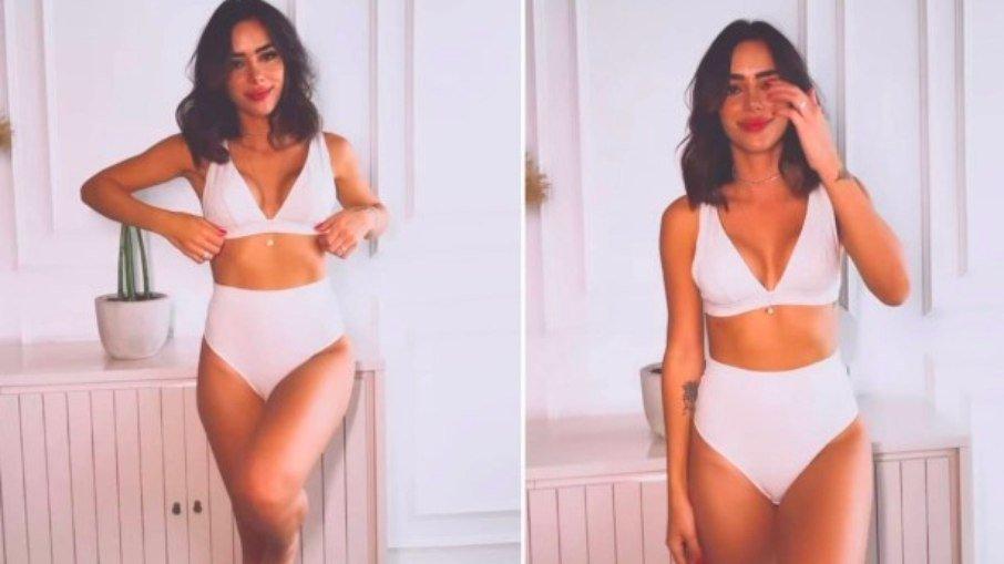 Bruna Biancardi faz campanha de lingerie com anel de namoro com Neymar
