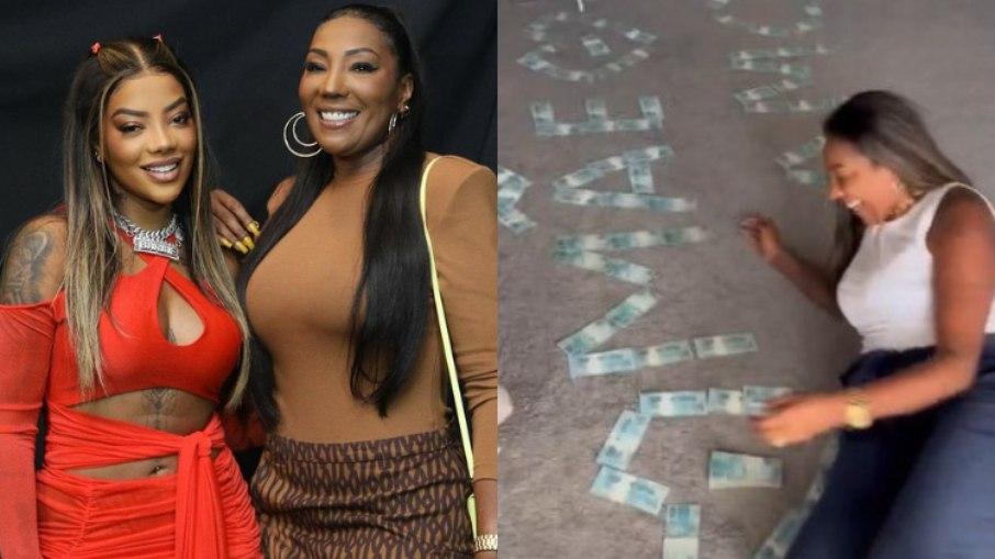 Ludmila escreve 'eu te amo' para mãe com notas de R$ 100