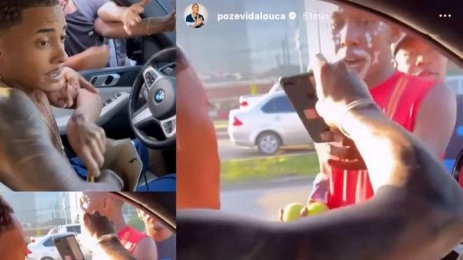 MC Poze do Rodo distribui celulares para meninos no sinal; veja