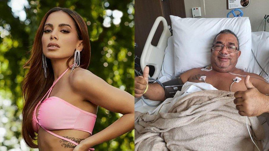 Pai de Anitta é internado novamente após contrair covid-19
