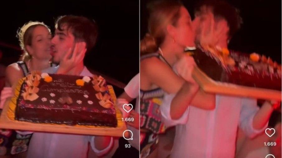 Filho de Faustão celebra aniversário da namorada em Ibiza