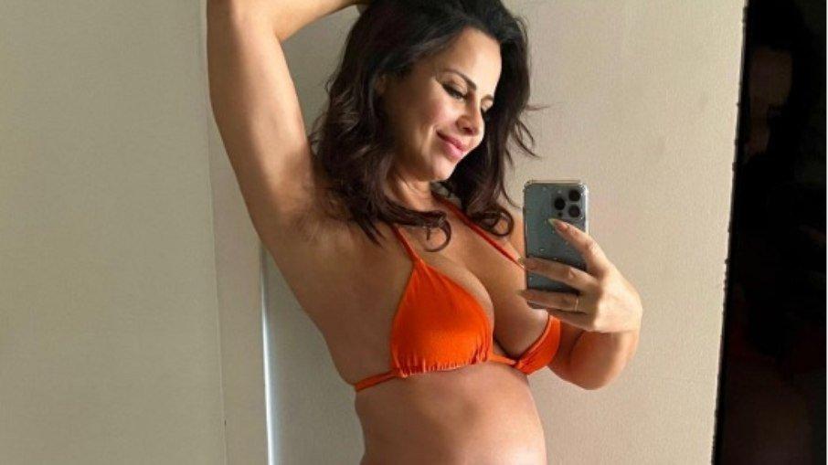 Grávida, Viviane Araújo ganha 9kg e reflete se deixará carnaval