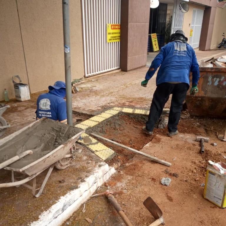 Prefeitura de Goiânia faz obras de acessibilidade nos setores Criméia Leste e Goiânia II, nesta quinta-feira (29/09)