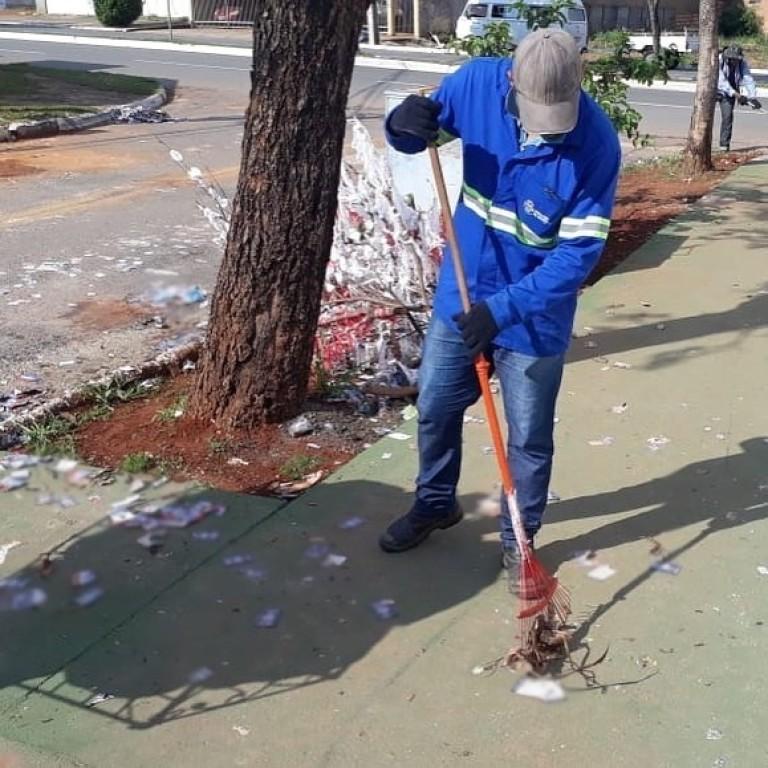 Goiânia terá cronograma especial de limpeza urbana em pontos estratégicos, neste domingo de eleição (02/10)