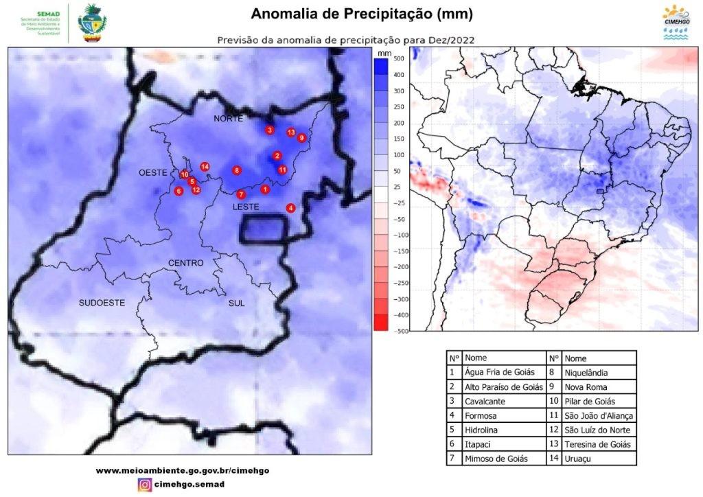 Alerta: chuvas devem ficar acima da média no Centro, Norte e Nordeste do Estado