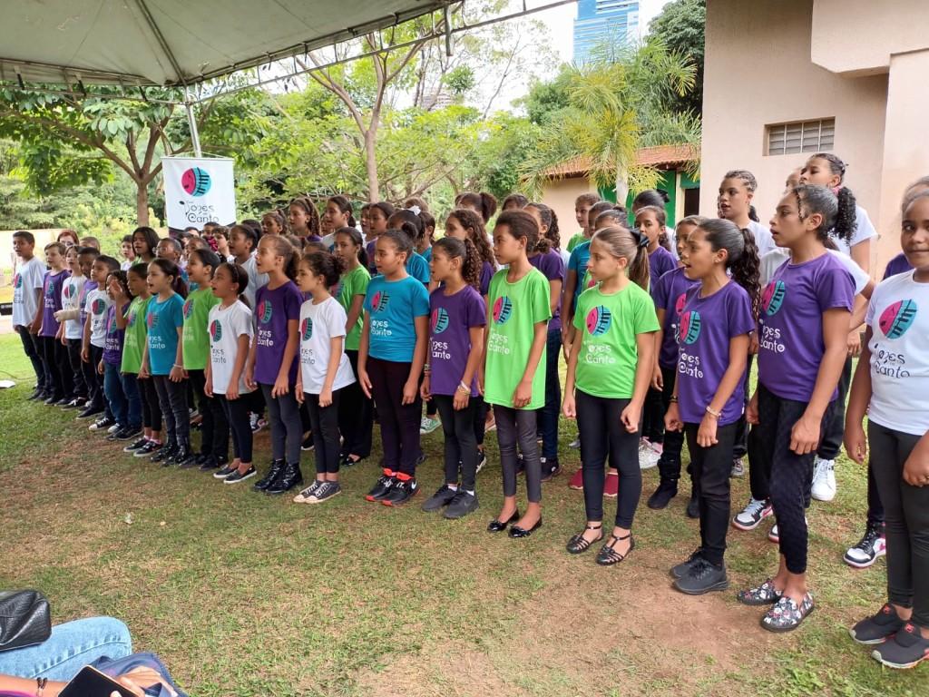 Coral composto por alunos da rede municipal de educação participa do Encontro Nacional de Coros de Goiânia, nesta sexta-feira (1º/9)