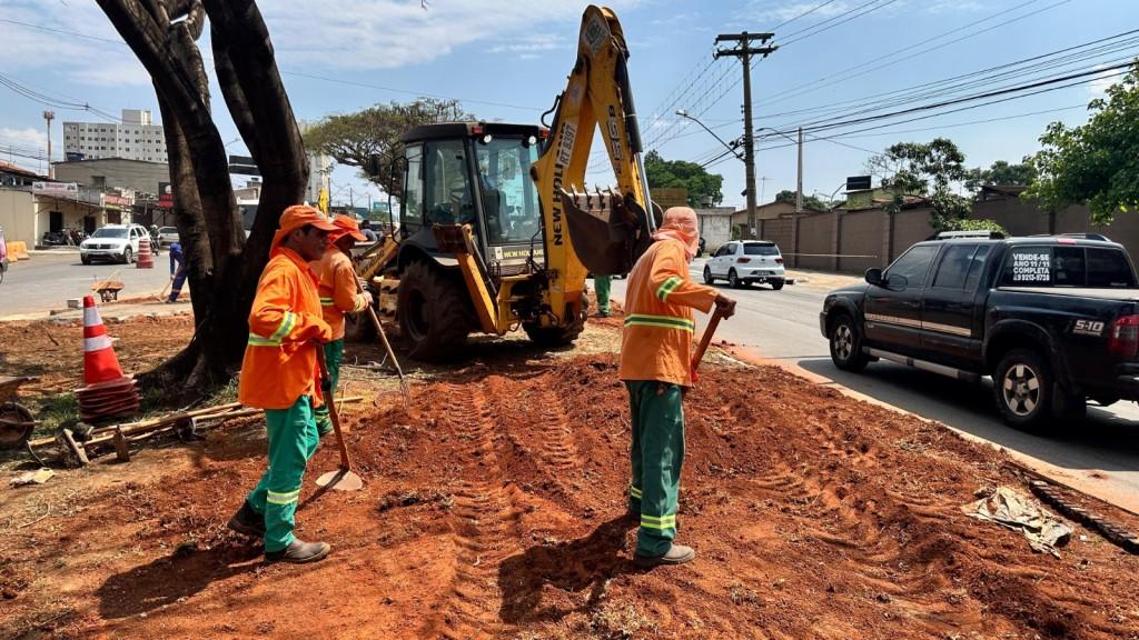 Prefeitura de Goiânia renova paisagismo em canteiros do Jardim Novo Mundo