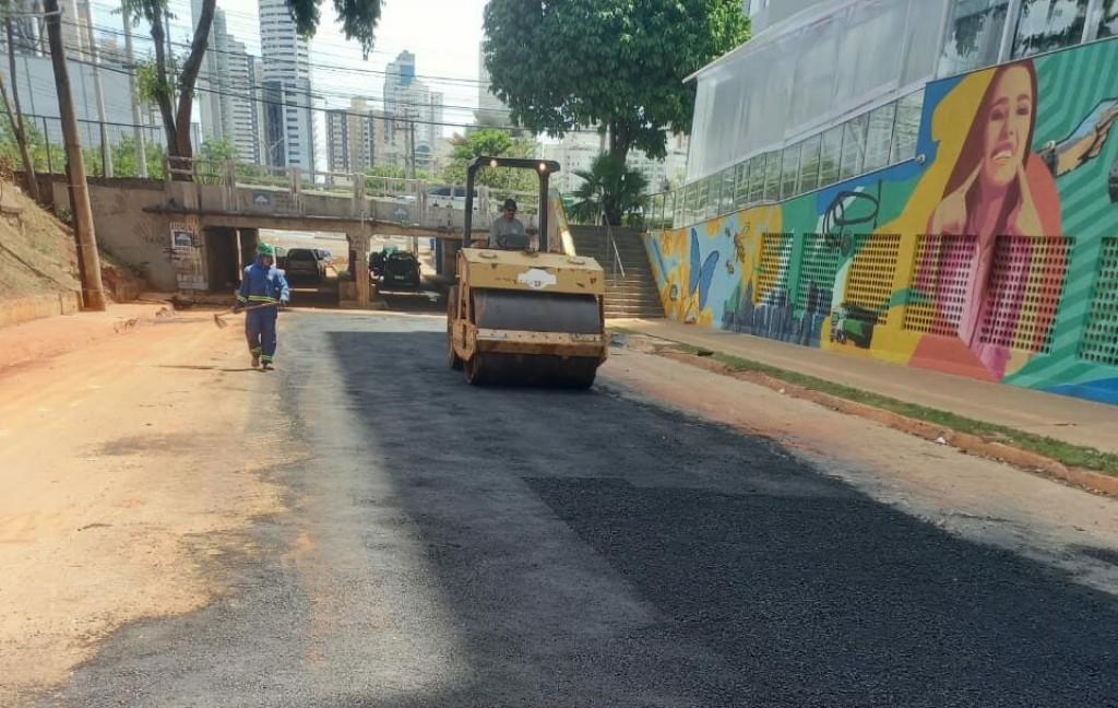 Obra de drenagem urbana da Avenida H interdita por dois dias a Avenida Jamel Cecílio, no Jardim Goiás