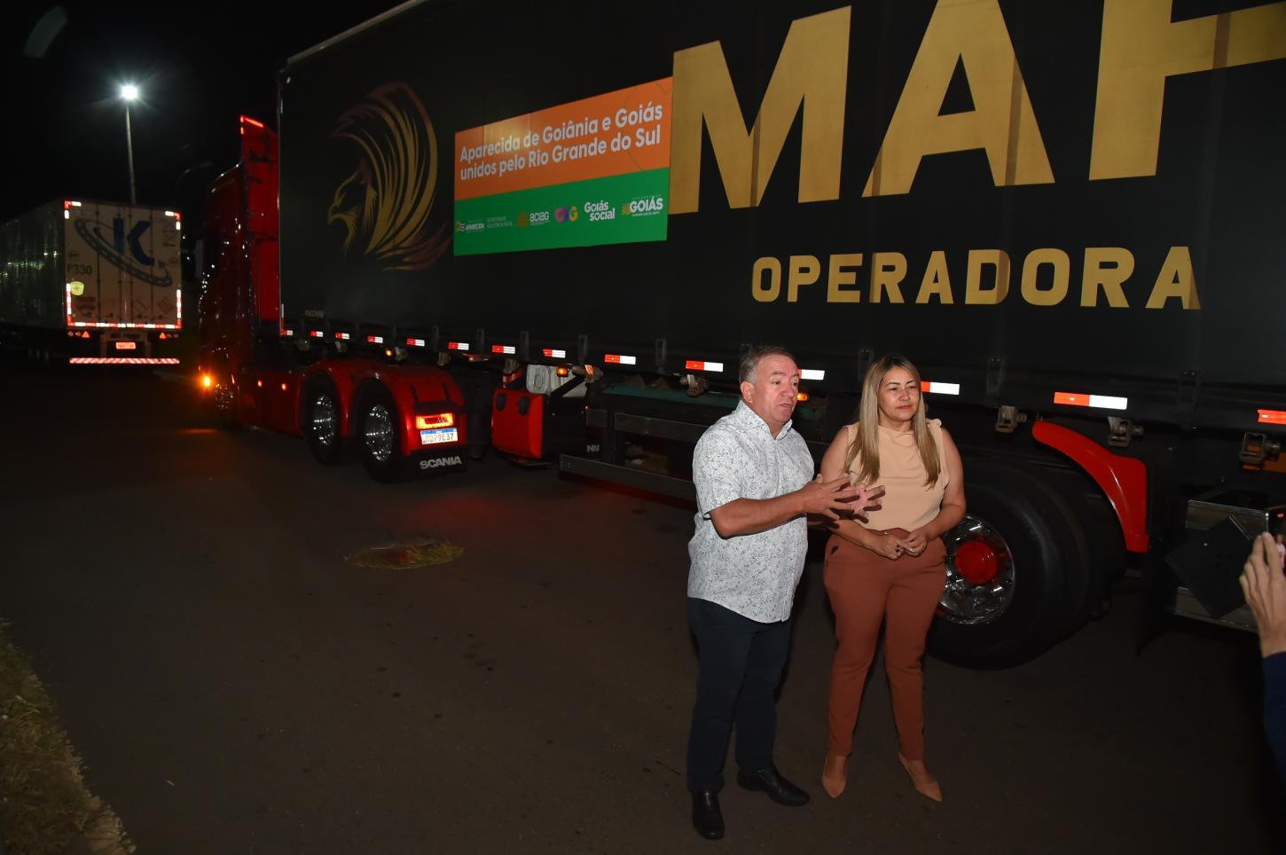 Carretas com doações de Aparecida de Goiânia são enviados aos Rio Grande do Sul