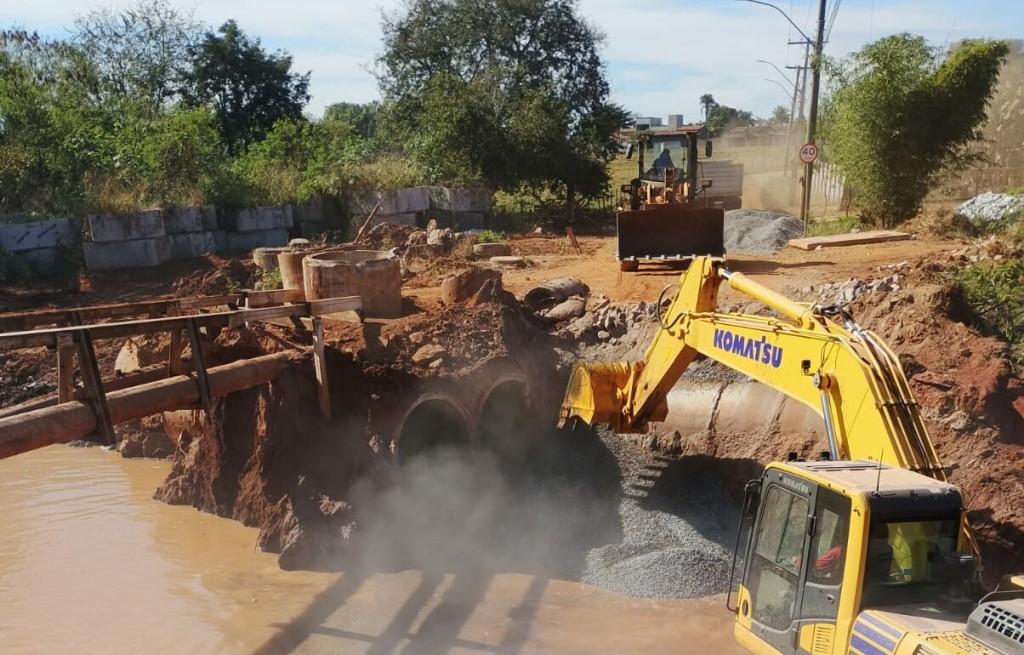 Prefeitura avança com obras de drenagem e pavimentação no Setor Chácaras de Recreio São Joaquim