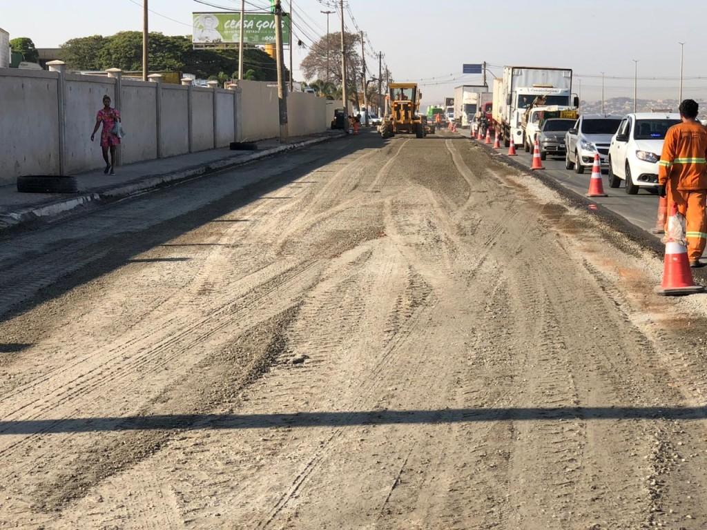 Prefeitura de Goiânia já concluiu 70% da obra de requalificação do asfalto nas proximidades da Ceasa