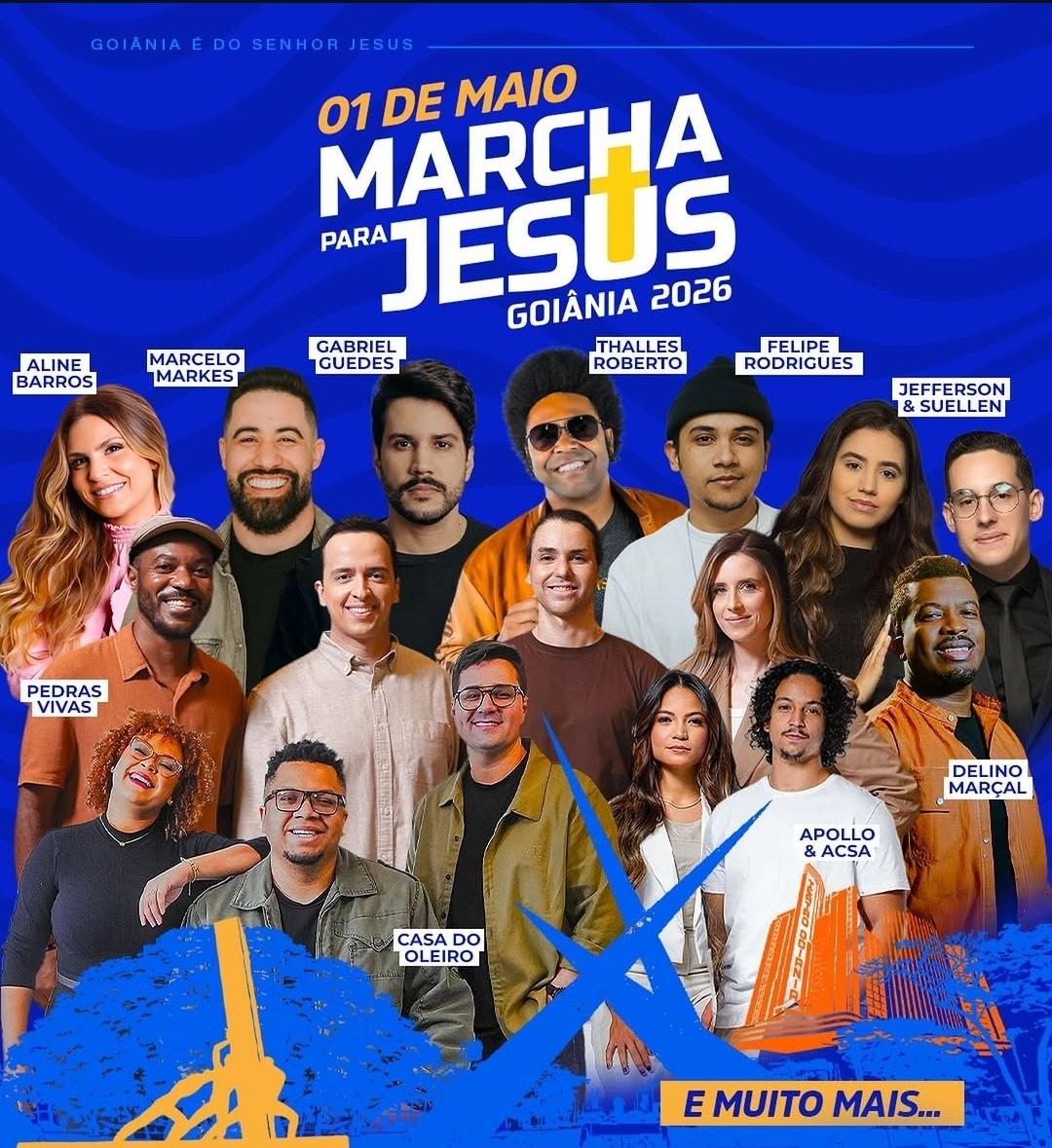 A Marcha para Jesus 2026 está chegando e promete ser a maior celebração de fé do Centro-Oeste