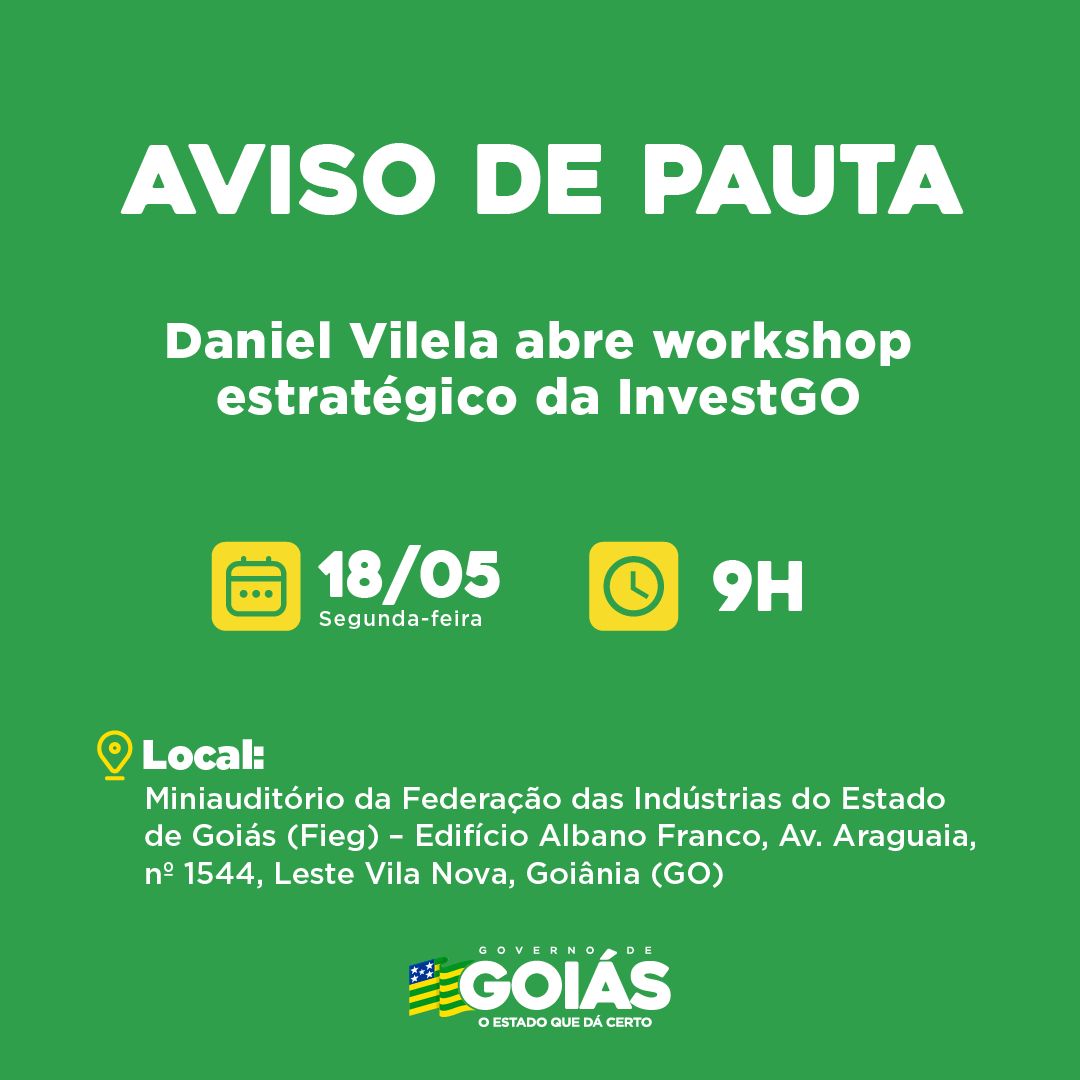Agenda do governador para segunda-feira