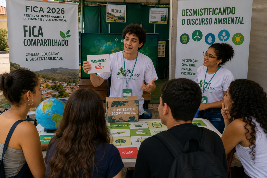 Quiz ambiental no Fica 2026 convida público a testar conhecimentos sobre sustentabilidade