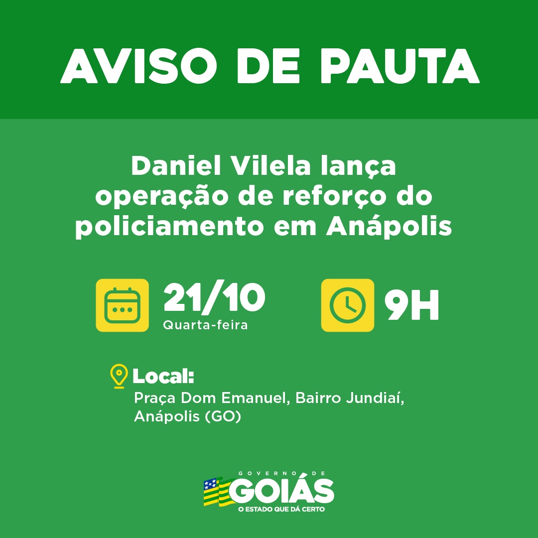 Agenda do governador para quarta-feira