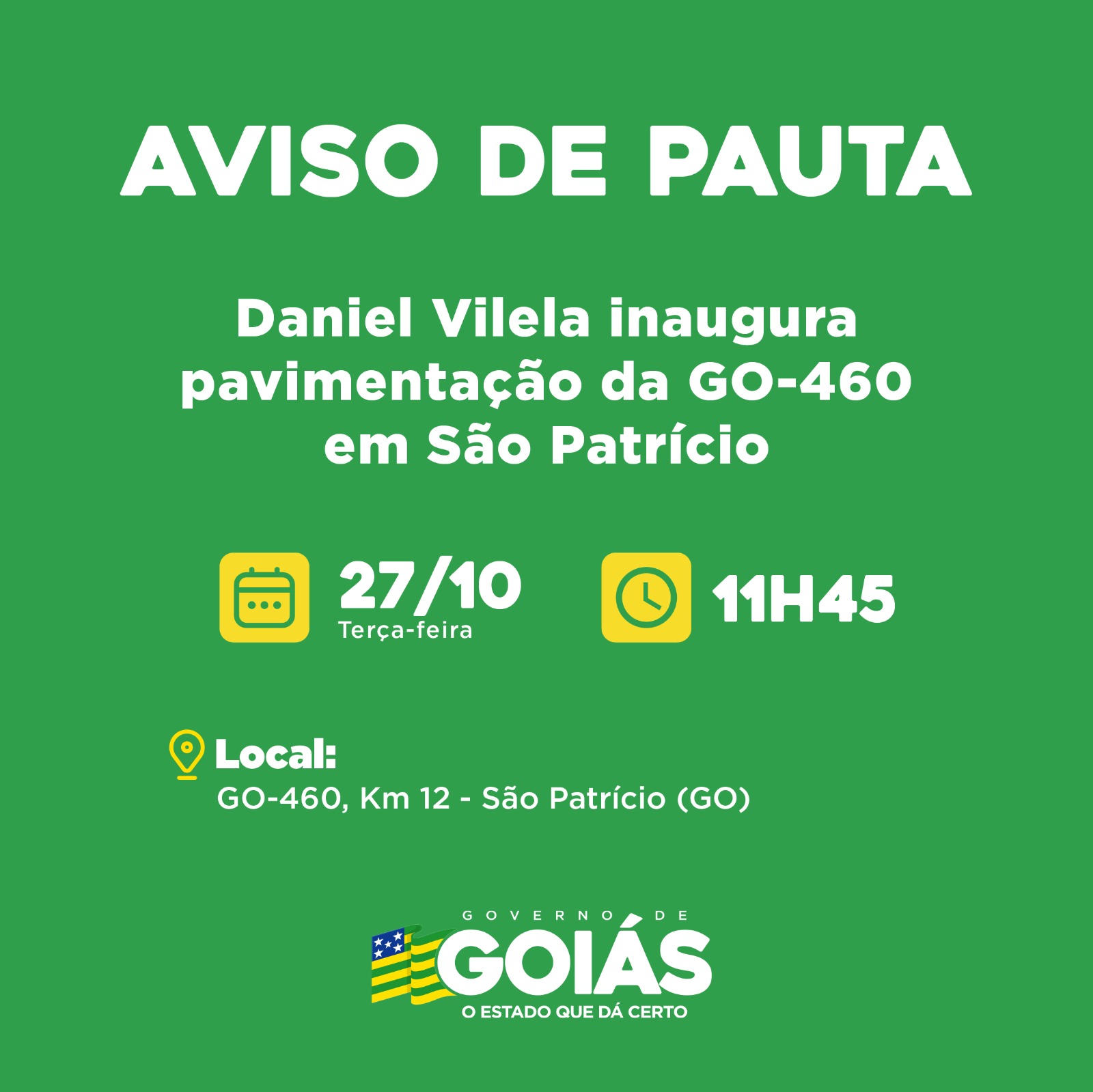 Agenda do governador para terça-feira