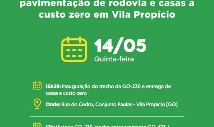 Agenda do governador para a tarde quinta-feira