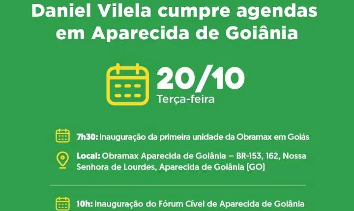 Agenda do governador para esta terça-feira (20/10)