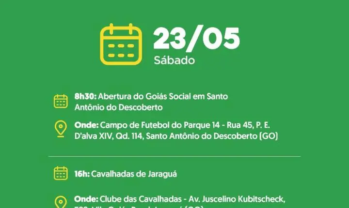 Agenda do governador para sábado