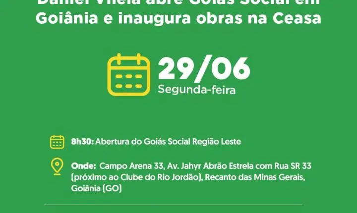 Agenda do governador para segunda-feira