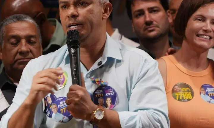 Denes Pereira lança candidatura à federal em evento com mais de 3 mil apoiadores Daniel Vilela e Gracinha