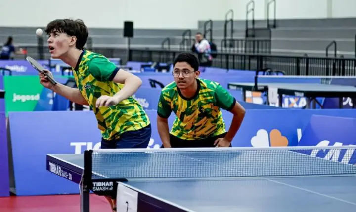 Dupla goiana conquista bronze no tênis de mesa nos Jogos da Juventude 2026
