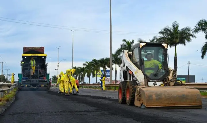 Goiânia e Trindade: restauração da GO-060 tem 72% de avanço físico