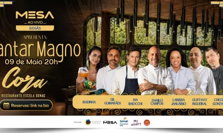 Jantar Magno no Cora Restaurante encerra séries de jantares do Mesa Ao Vivo Goiás