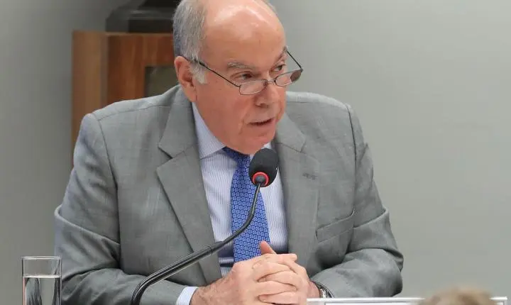 Mauro Vieira e Marco Rubio conversam durante reunião do G20 nos EUA