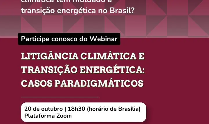 Webinário debate avanço da litigância climática